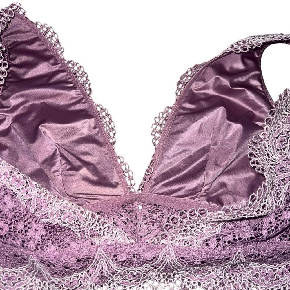 NWT Victoria's Secret Dusty Lilac Lace Bralette Medium Romantic Balletcore - Picture 4 of 6